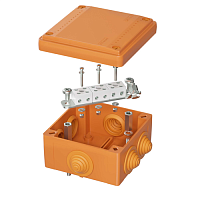 Коробка пластиковая FS с кабельными вводами и клеммниками IP55 100х100х50мм 6р 450V 6A 4мм кв. | код FSB11604 | DKC
